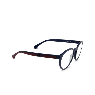 Emporio Armani EA4152 Sunglasses 56691W matte blue - three-quarters view
