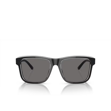 Emporio Armani EA4208 Sunglasses 605187 shiny black / top crystal - front view