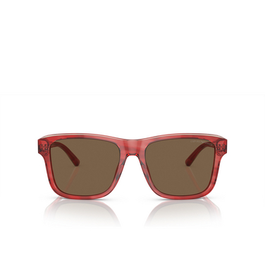 Emporio Armani EA4208 Sunglasses 605373 shiny bordeaux / top smoke - front view