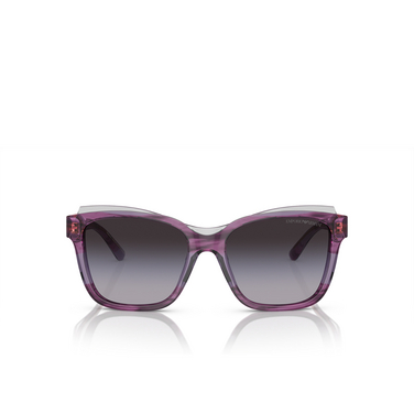 Emporio Armani EA4209 Sunglasses 60568G shiny violet / top smoke - front view