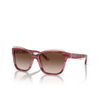 Occhiali da sole Emporio Armani EA4209 605713 shiny bordeaux / top light brown - anteprima prodotto 2/3