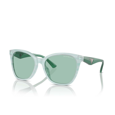Gafas de sol Emporio Armani EA4222U 611271 shiny striped green - Vista tres cuartos