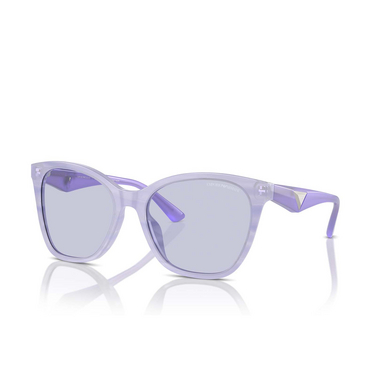 Gafas de sol Emporio Armani EA4222U 61131A shiny striped lilac - Vista tres cuartos