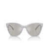 Emporio Armani EA4222U Sunglasses 611487 shiny striped grey - product thumbnail 1/3