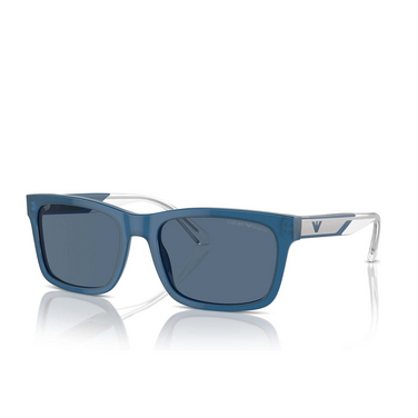 Emporio Armani EA4224 Sunglasses 609280 shiny opaline blue - three-quarters view