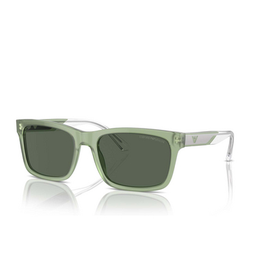Emporio Armani EA4224 Sunglasses 609471 shiny opaline green - three-quarters view