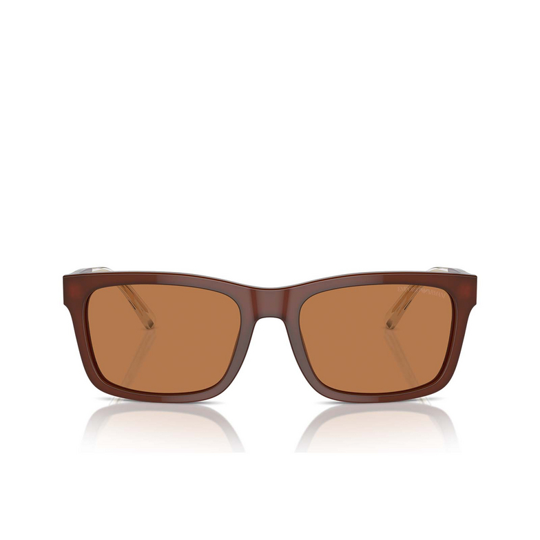 Occhiali da sole Emporio Armani EA4224 609573 shiny opaline brown - 1/3