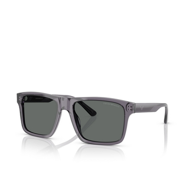 Occhiali da sole Emporio Armani EA4232 610687 transparent dark grey - tre quarti