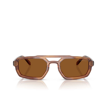 Lunettes de soleil Emporio Armani EA4240U 620373 shiny havana brown - Vue de face