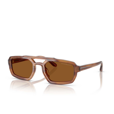 Occhiali da sole Emporio Armani EA4240U 620373 shiny havana brown - tre quarti