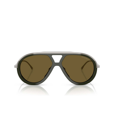 Occhiali da sole Emporio Armani EA4242U 621473 shiny olive green - frontale