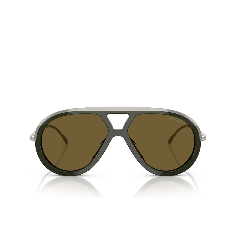 Emporio Armani EA4242U Sunglasses 621473 shiny olive green - 1/3