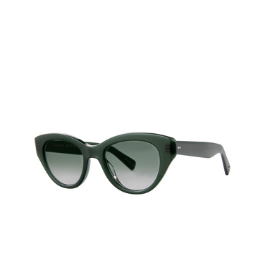 Garrett Leight DOTTIE Sunglasses F/SFEMEG forest/semi-flat emerald gradient - three-quarters view