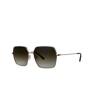 Garrett Leight MEADOW Sunglasses G-DGFR/OG gold-douglas fir/olive gradient - three-quarters view