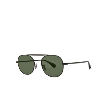 Garrett Leight VAN BUREN II Sunglasses BK-BK/FPG15 black-black/flat pure g15 - three-quarters view