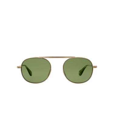 Garrett Leight VAN BUREN II Sunglasses G-SAPT/FPGN gold-sap tortoise/flat pure green - front view