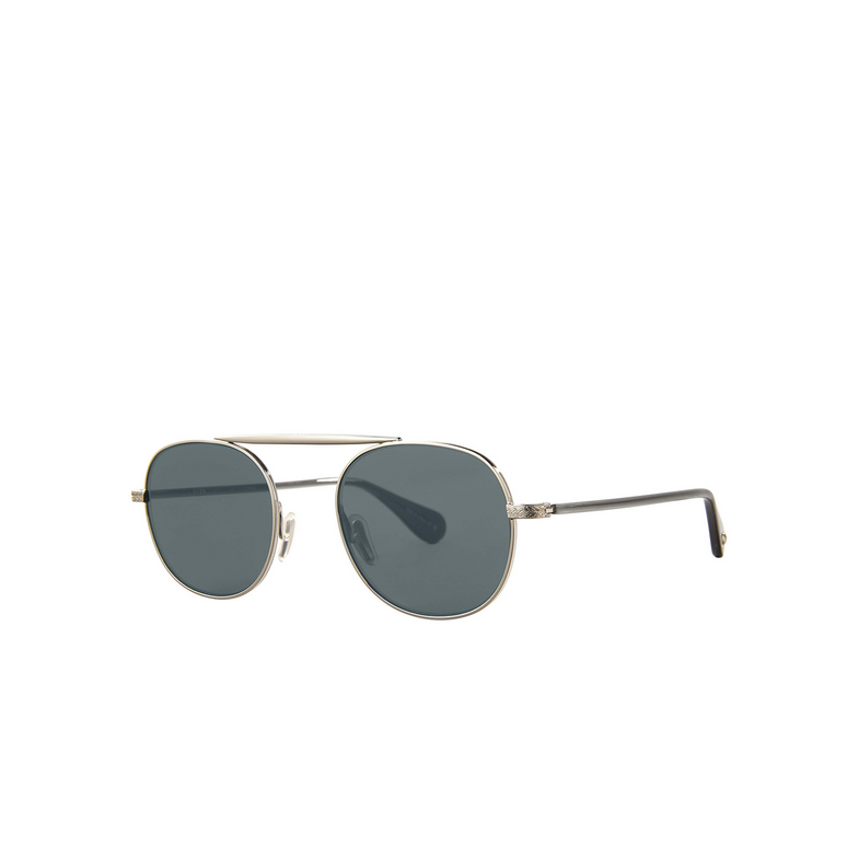 Garrett Leight VAN BUREN II Sunglasses SV-SGY/FPBS silver-sea grey/flat pure blue smoke - 2/3