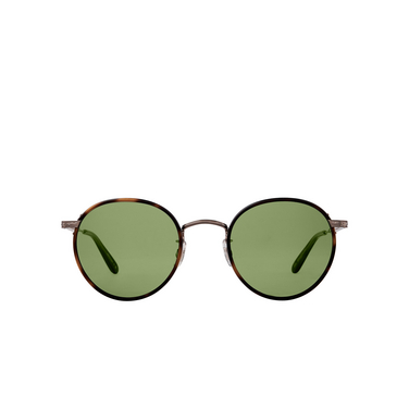 Garrett Leight WILSON Sunglasses SPBRNSH-CO/SFPGN spotted brown shell-copper/semi-flat pure green - front view
