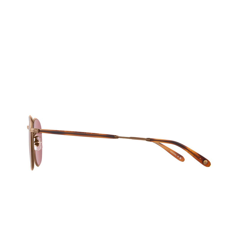 Garrett Leight WORLD Sunglasses ATG-SPBRNSH/SFPMGT antique gold-spotted brown shell/semi-flat pomegranate - 3/4