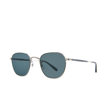 Garrett Leight WORLD Sunglasses S-SGY/SFBS silver-sea grey/semi-flat blue smoke - three-quarters view