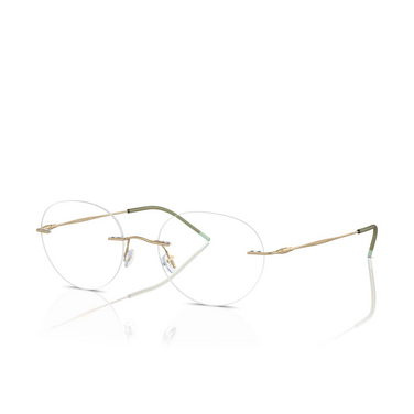 Giorgio Armani AR5147 Eyeglasses 3002 matte pale gold - three-quarters view