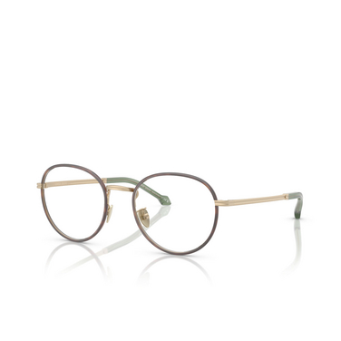 Giorgio Armani AR5151J Eyeglasses 3002 matte pale gold - three-quarters view