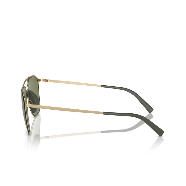 Gafas de sol Giorgio Armani AR6110 30022A matte pale gold - 3/4