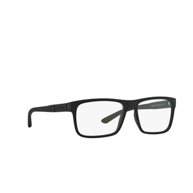 Giorgio Armani AR7042 Eyeglasses 5063 black rubber - three-quarters view
