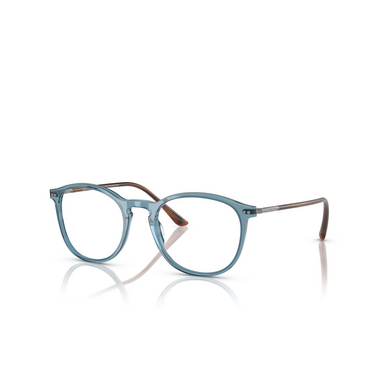 Gafas graduadas Giorgio Armani AR7125 6071 transparent blue - Vista tres cuartos