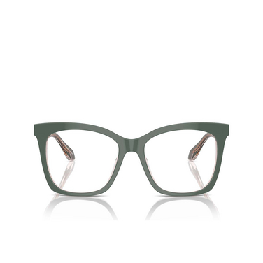 Giorgio Armani AR7254U Eyeglasses 6076 top sage green / transparent pink - front view