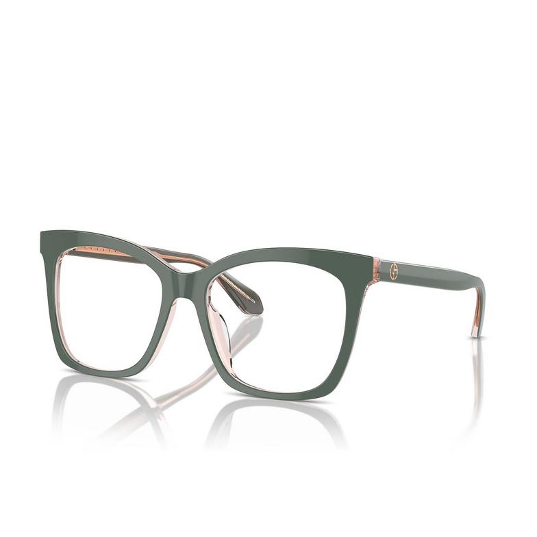 Giorgio Armani AR7254U Eyeglasses 6076 top sage green / transparent pink - 2/4