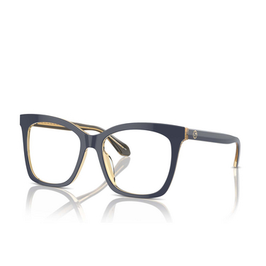 Giorgio Armani AR7254U Eyeglasses 6078 top blue / transparent yellow - three-quarters view