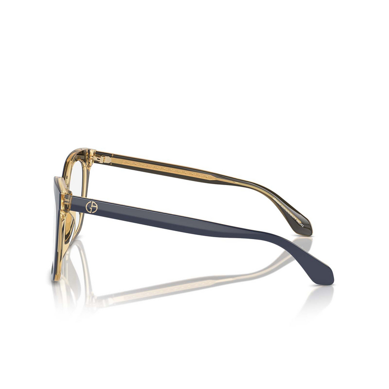 Giorgio Armani AR7254U Eyeglasses 6078 top blue / transparent yellow - 3/4