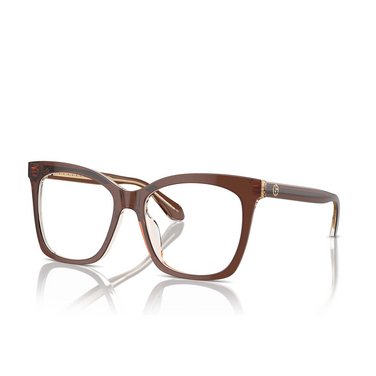 Giorgio Armani AR7254U Eyeglasses 6090 top transparent brown / honey - three-quarters view