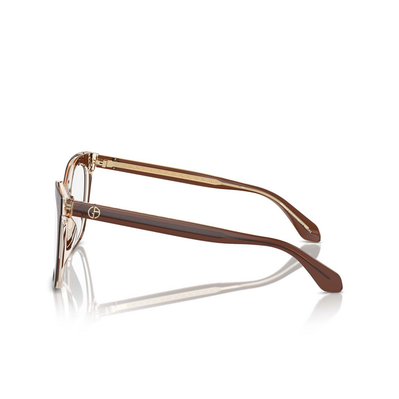 Giorgio Armani AR7254U Eyeglasses 6090 top transparent brown / honey - 3/4