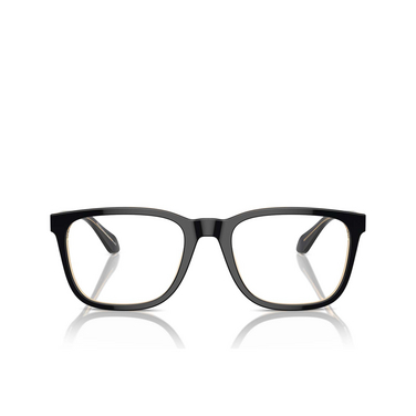 Giorgio Armani AR7255 Eyeglasses 6084 top black / transparent orange - front view