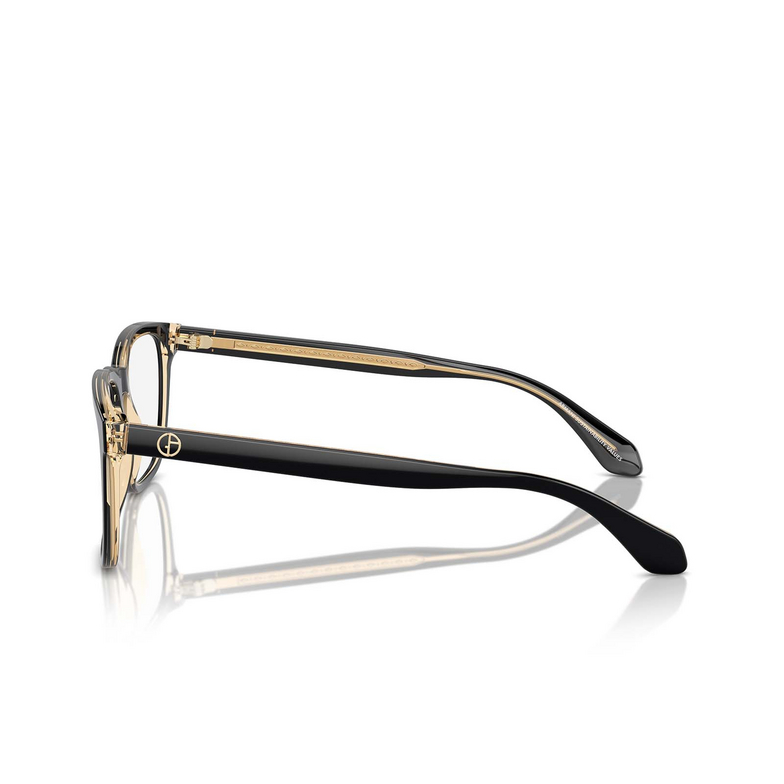 Giorgio Armani AR7255 Eyeglasses 6084 top black / transparent orange - 3/4