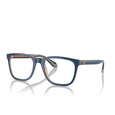 Giorgio Armani AR7255 Eyeglasses 6085 top blue / transparent brown - three-quarters view