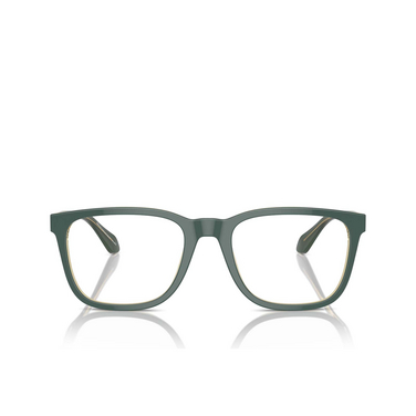 Giorgio Armani AR7255 Eyeglasses 6086 top green / olive transparent - front view
