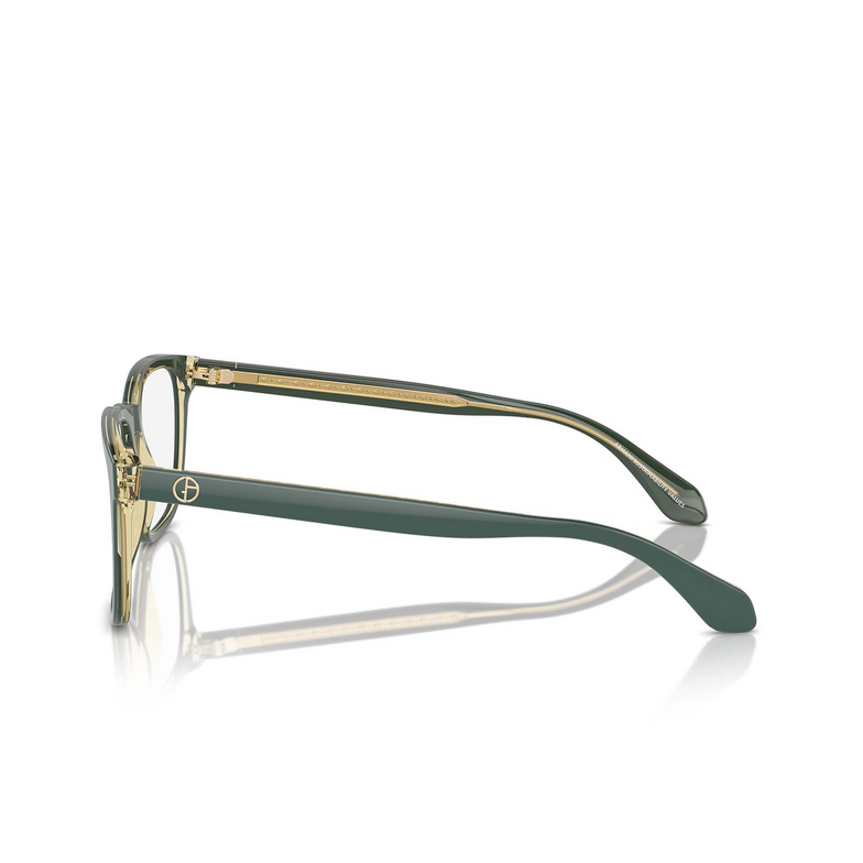Giorgio Armani AR7255 Eyeglasses 6086 top green / olive transparent - 3/4