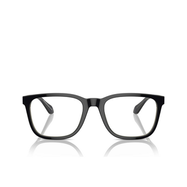 Giorgio Armani AR7255 Eyeglasses 6087 top black / transparent green - front view
