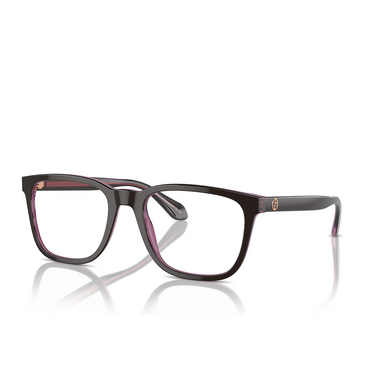 Giorgio Armani AR7255 Eyeglasses 6088 top brown / transparent pink - three-quarters view