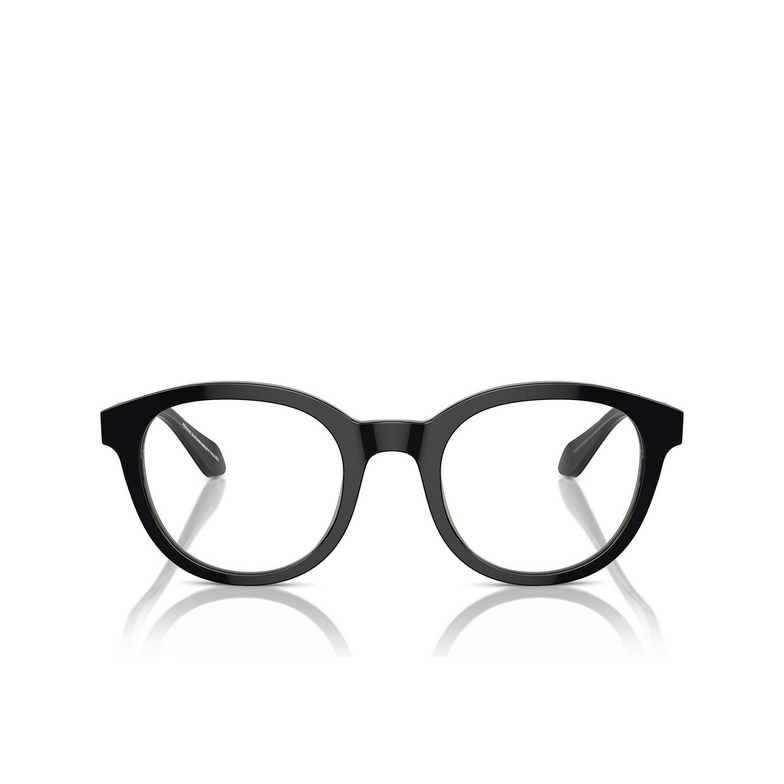 Giorgio Armani AR7256 Eyeglasses 6087 top black / transparent green - 1/4