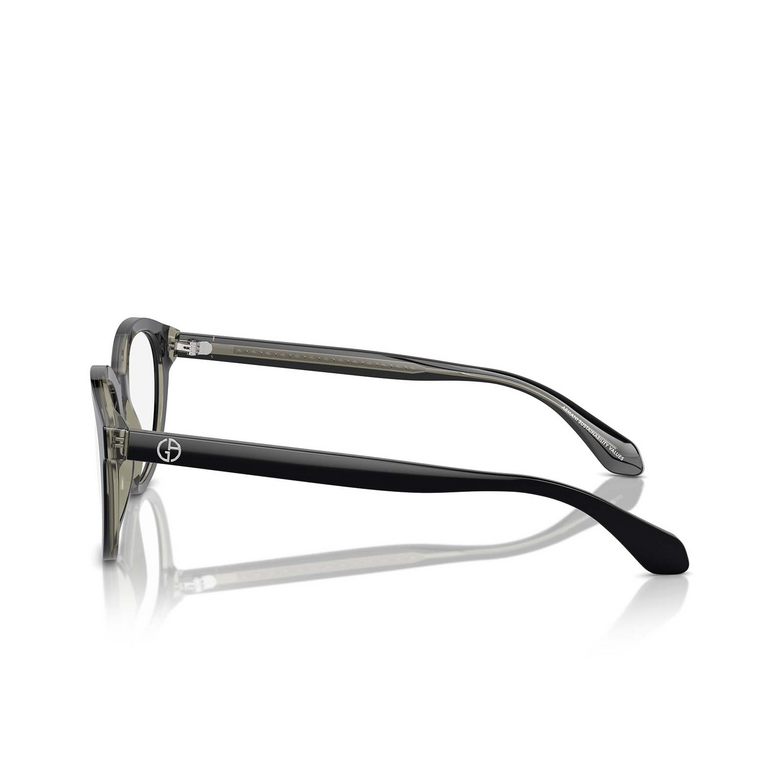 Giorgio Armani AR7256 Eyeglasses 6087 top black / transparent green - 3/4