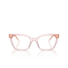 Giorgio Armani AR7257U Eyeglasses 6073 transparent pink - product thumbnail 1/4