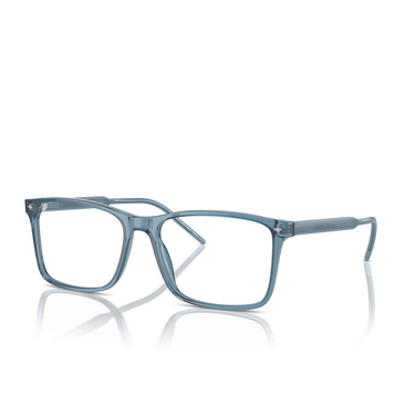 Giorgio Armani AR7258 Eyeglasses 6071 transparent blue - three-quarters view