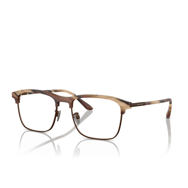 Giorgio Armani AR7262 Eyeglasses 6065 matte brown horn - three-quarters view