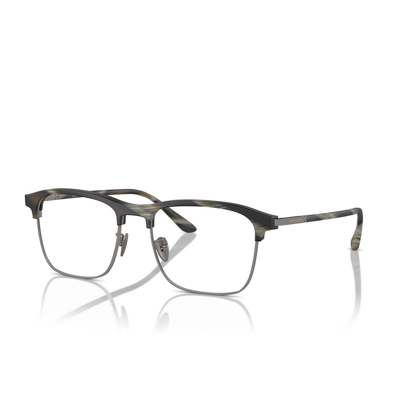 Giorgio Armani AR7262 Eyeglasses 6066 matte green horn - 2/4