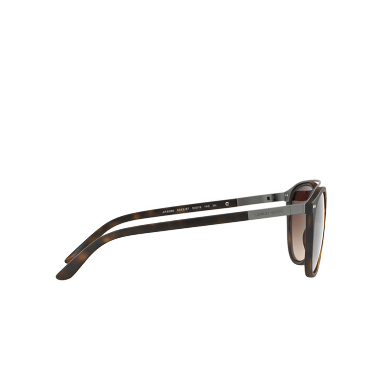 Giorgio Armani AR8088 Sunglasses 508913 matte dark havana - 3/4