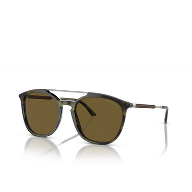 Giorgio Armani AR8198 Sunglasses 603873 striped green - three-quarters view